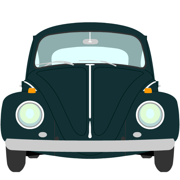 Image of a Java green 1964 1200 Volkswagen with lowered suspension